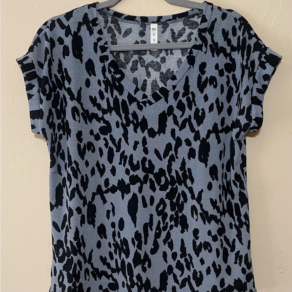 mts Black and Blue Relaxed Boxy Tee